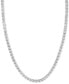 ფოტო #1 პროდუქტის EFFY® Men's Box Link 22" Chain Necklace in Sterling Silver