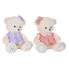 Плюшевый медвежонок DKD Home Decor Платье 42 x 20 x 50 cm Бежевый Розовый Лиловый Детский Медведь (2 штук)
