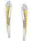 ფოტო #3 პროდუქტის Triple Small Hoop Earrings in Sterling Silver & 18k Gold-Plate, 1", Created for Macy's