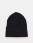 Jack & Jones logo patch beanie in black