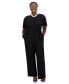 ფოტო #1 პროდუქტის Lace-Sleeve Jumpsuit, Women's & Plus Size