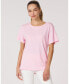 ფოტო #1 პროდუქტის Women's Rebody Essentials Oversized Short Sleeve Top