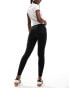 River Island high rise skinny jean in black Черный, EU 46 Regular - фото #5