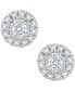 Diamond Halo Stud Earrings (1/4 ct. t.w.) in 14k White Gold or 14k Gold