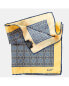 Фото #2 товара Men's Fiastra - Large Silk Pocket Square for Men - Yellow