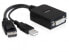 Delock 61855 - 0.23 m - DisplayPort - DVI-I - Male - Female - Black