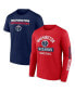 ფოტო #1 პროდუქტის Men's Navy, Red Washington Wizards Two-Pack Just Net T-shirt Combo Set