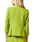 Petite Stretch-Crepe Collarless Open-Front Jacket