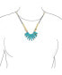 Blue Peck Organic Faceted Beads Irregular Stone Bib Fan Statement Collar Necklaces For Women Gold Plated Adjustable