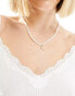 Фото #5 товара Orelia gold plated pearl & moon charm necklace