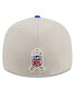 ფოტო #3 პროდუქტის Men's Stone, Royal Los Angeles Rams 2023 Salute To Service Low Profile 59FIFTY Fitted Hat