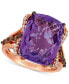 Grape Amethyst (9-3/4 ct. t.w.) & Diamond (5/8 ct. t.w.) Ring in 14k Rose Gold