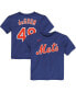 ფოტო #2 პროდუქტის Toddler Boys Jacob Degrom Royal New York Mets Player Name and Number T-shirt