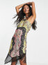 Фото #3 товара ASOS DESIGN hanky mini sundress with fringe detail in scarf print