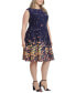 Plus Size Printed Fit & Flare Dress