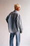 Trf oversize denim overshirt