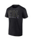 ფოტო #2 პროდუქტის Men's Black, White Colorado Rockies Two-Pack Combo T-shirt Set