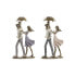 Decorative Figure DKD Home Decor Umbrella 17,5 x 8,5 x 31 cm Copper Family (2 Units)