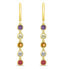 Beautiful gold-plated earrings with colored zircons EA861Y