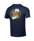 Фото #3 товара Men's Navy Notre Dame Fighting Irish 2023 Aer Lingus College Football Classic Map Performance Cotton T-shirt