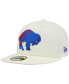 Фото #4 товара Men's Cream Buffalo Bills Chrome Dim 59FIFTY Fitted Hat