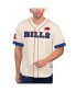 ფოტო #1 პროდუქტის Men's Cream Buffalo Bills Relay Vintage-like Full-Button Baseball Top