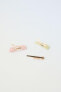 3-pack of crystal hair clips