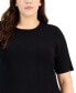 ფოტო #3 პროდუქტის Plus Size Crewneck Short Sleeve Top