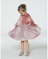 ფოტო #2 პროდუქტის Toddler Girls Bi-Material Long Sleeve Dress Light Pink - Toddler|Child