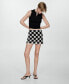 Фото #4 товара Women's Combined Crochet Mini Skirt