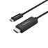 Фото #4 товара StarTech.com 6ft (2m) USB C to HDMI Cable - 4K 60Hz USB Type C to HDMI 2.0 Video Adapter Cable - Thunderbolt 3 Compatible - Laptop to HDMI Monitor/Display - DP 1.2 Alt Mode HBR2 - Black, 2 m, USB Type-C, HDMI, Male, Male, Straight