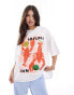 Фото #1 товара ASOS DESIGN oversized t-shirt with lobster beach graphic in white