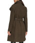 ფოტო #2 პროდუქტის Women's Asymmetrical Belted Funnel-Neck Wool Blend Coat