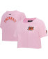 Women's Pink Cincinnati Bengals Cropped Boxy T-shirt