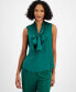 Women's Sleeveless Tie-Neck Blouse, Created for Macy's