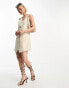 Фото #4 товара 4th & Reckless sleeveless tailored mini dress in beige