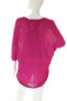 Фото #2 товара In Cashmere Fuchsia Womens Light 3/4 Sleeve Pullover Sweater Size Small