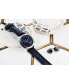 Фото #4 товара Часы и аксессуары Stuhrling Мужские часы Monaco с синим кожаным ремешком, синим циферблатом, 44 мм
