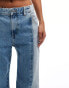 Фото #5 товара Mango mixed denim straight leg jeans in blue