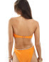 Brave Soul strapless bikini top with removable cups in orange