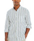 Фото #4 товара Men's Striped Long-Sleeve Button-Up Shirt