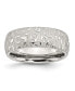 Stainless Steel Brushed and Polished Textured 8mm Band Ring