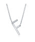 Фото #1 товара Sterling Silver Sideways Initial Necklace