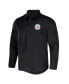 Фото #3 товара Рубашка мужская Fanatics коллекция NFL x Darius Rucker Pittsburgh Steelers черная, превращаемая в рубашку с длинным рукавом из медовой ткани