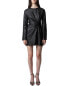 Фото #1 товара Zadig & Voltaire Rixina Cuir Froisse Leather Dress Women's