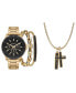 Фото #1 товара Часы и аксессуары Rocawear Мужские золотистые наручные часы с металлическим браслетом и текстурой 48 мм
