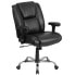 Фото #4 товара Hercules Series Big & Tall 400 Lb. Rated Black Leather Swivel Task Chair With Adjustable Arms