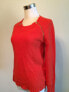 Anne Klein Women's Zipper Crewneck Sweater Red Size S