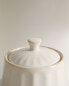 Фото #3 товара Stoneware sugar bowl with raised design