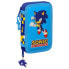 SAFTA Sonic ´´Speed´´ Double Filled 28 Pieces Pencil Case
